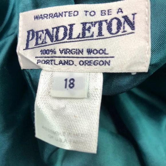 Pendleton Virgin Wool Three Button Blazer Jacket - Picture 9 of 10